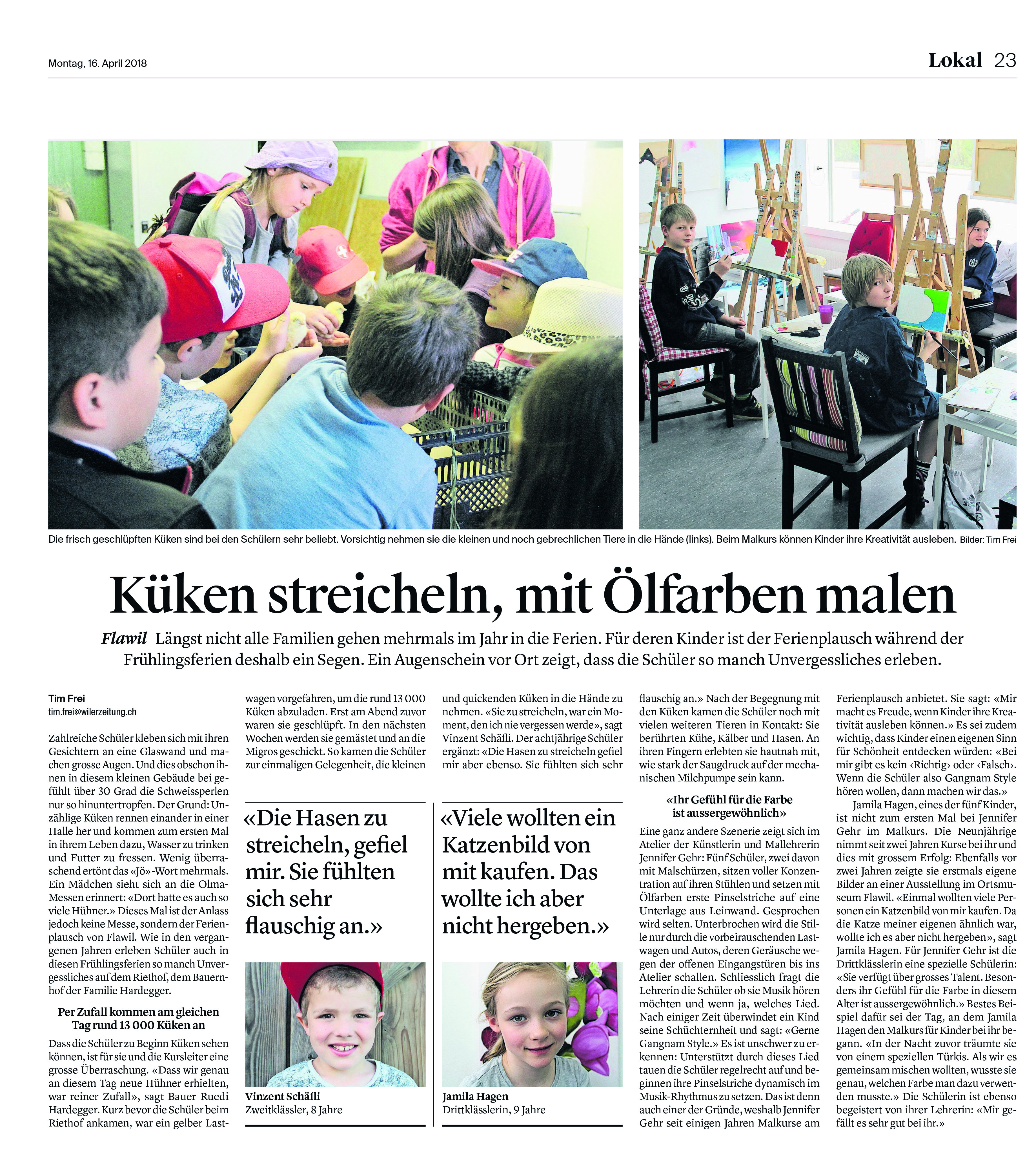 Ferienplausch-Bericht Wiler Zeitung